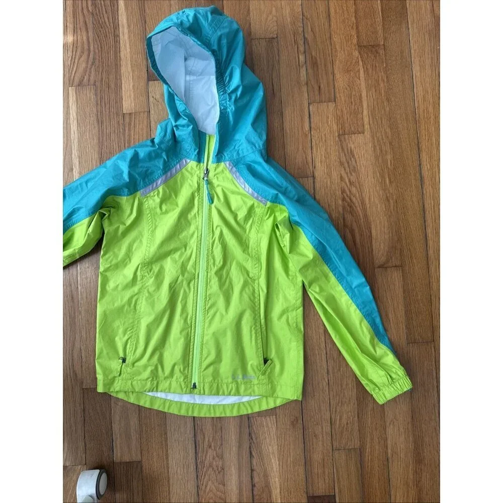 LL Bean Nylon Full Zip Hooded Raincoat Light Weight Size S (8)